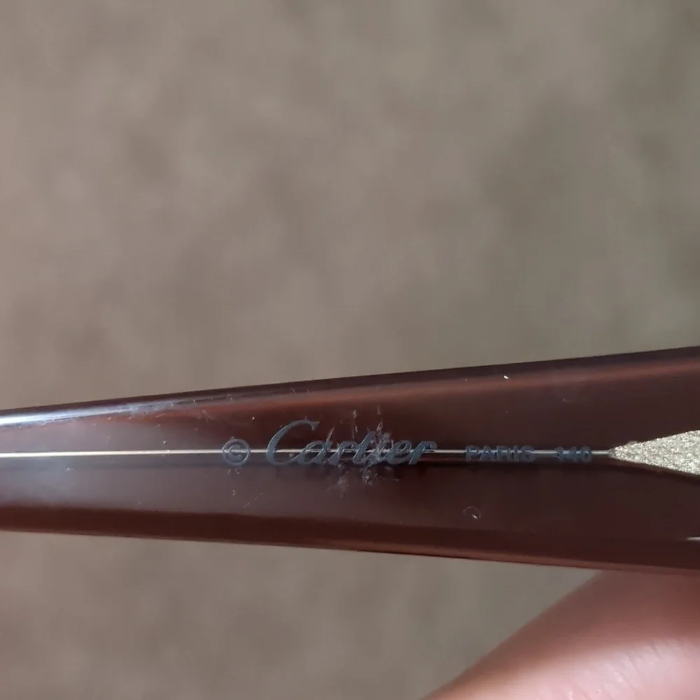 Cartier shades sunglasses brown tan beige classic oval 140 handmade France